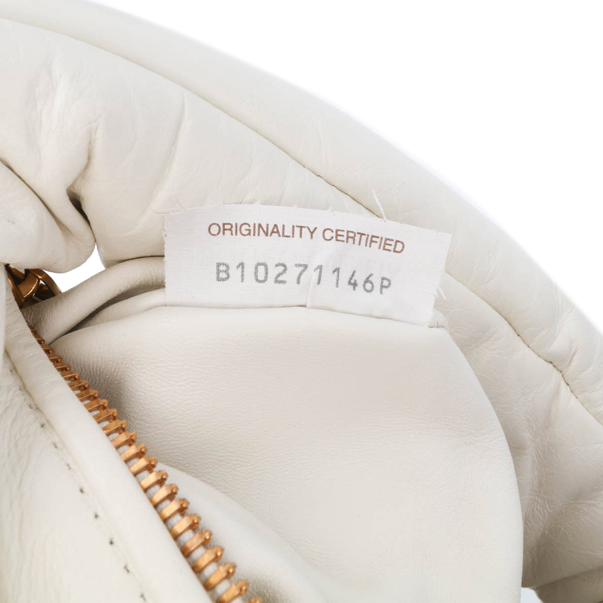 Bottega Veneta | Pre-Owned Mini Nappa Puffy Jodie | White/Pearl