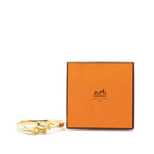 Hermès | Pre-Owned Gold Plated Cheval Double Horse Bangle | Gold