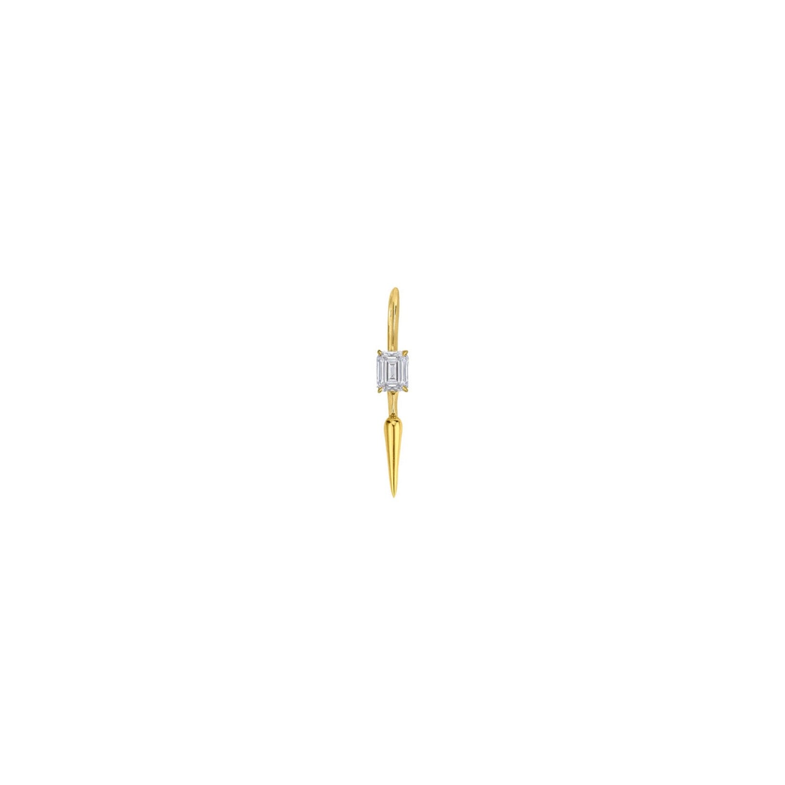 Quill + Diamond Drop Earring