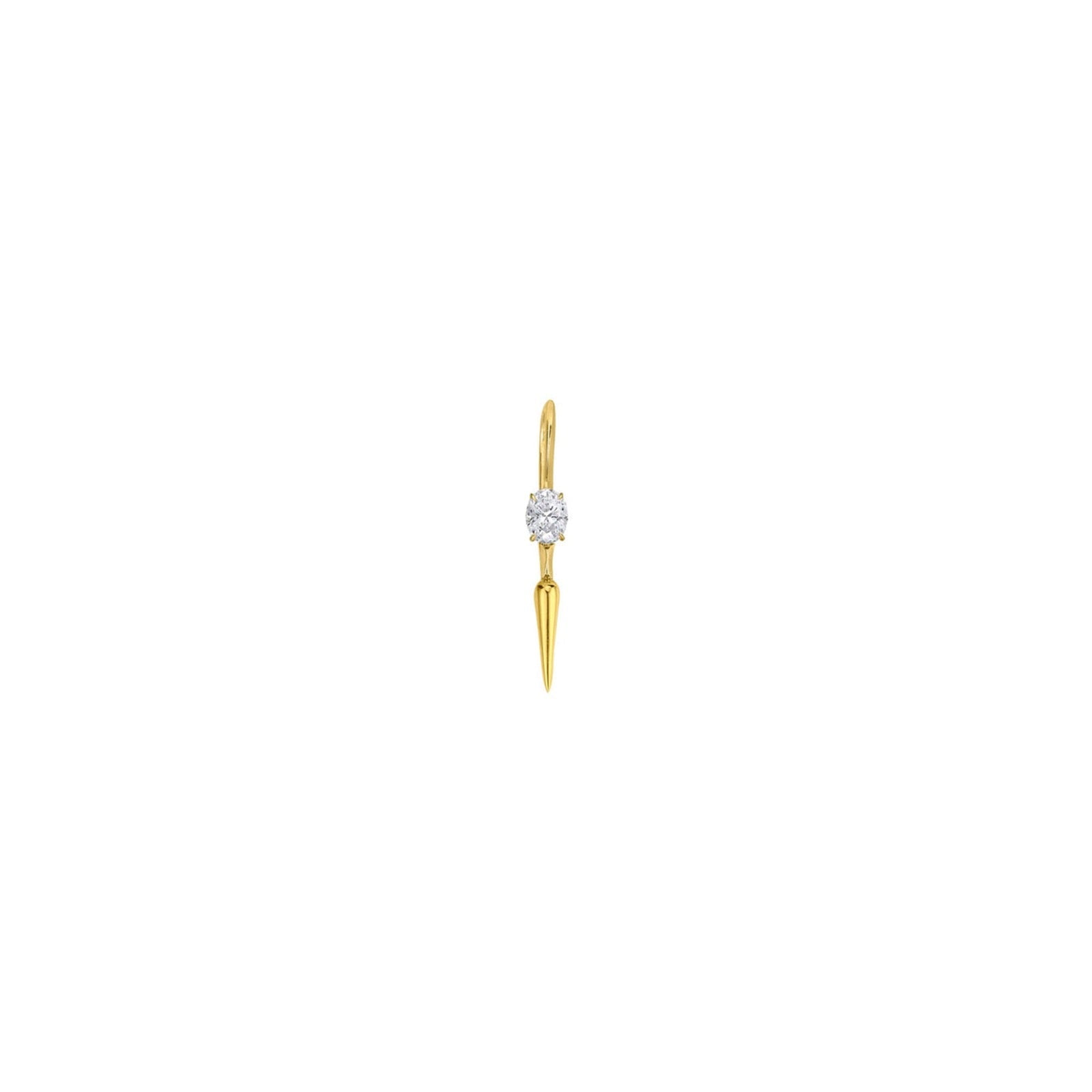 Quill + Diamond Drop Earring
