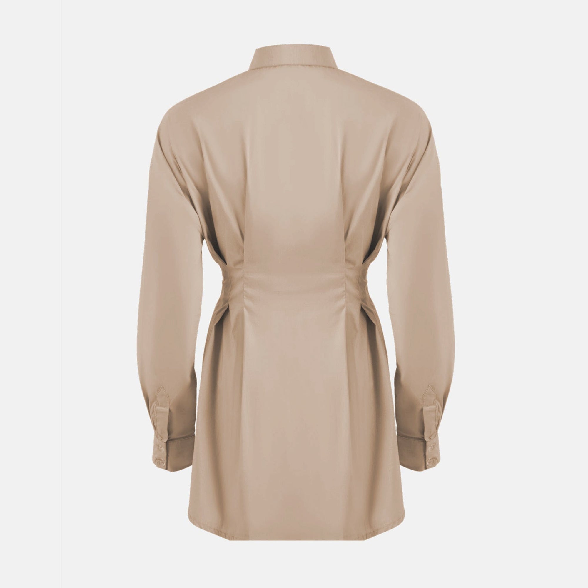 OW Collection Ella Shirt Dress | Tan