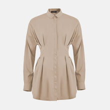 OW Collection Ella Shirt Dress | Tan