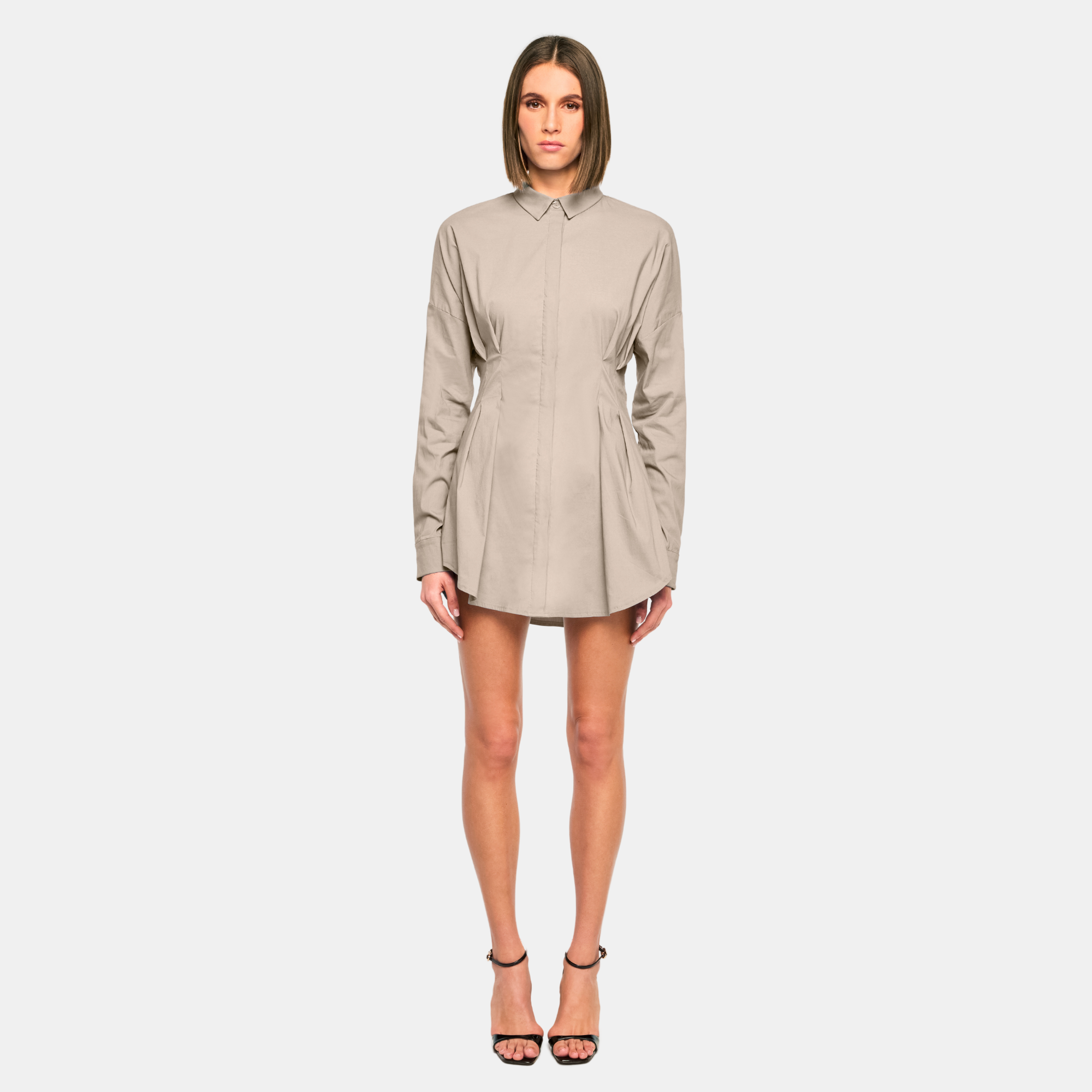 ivory ella shirt dress OW Collection Ella Shirt Dress in White