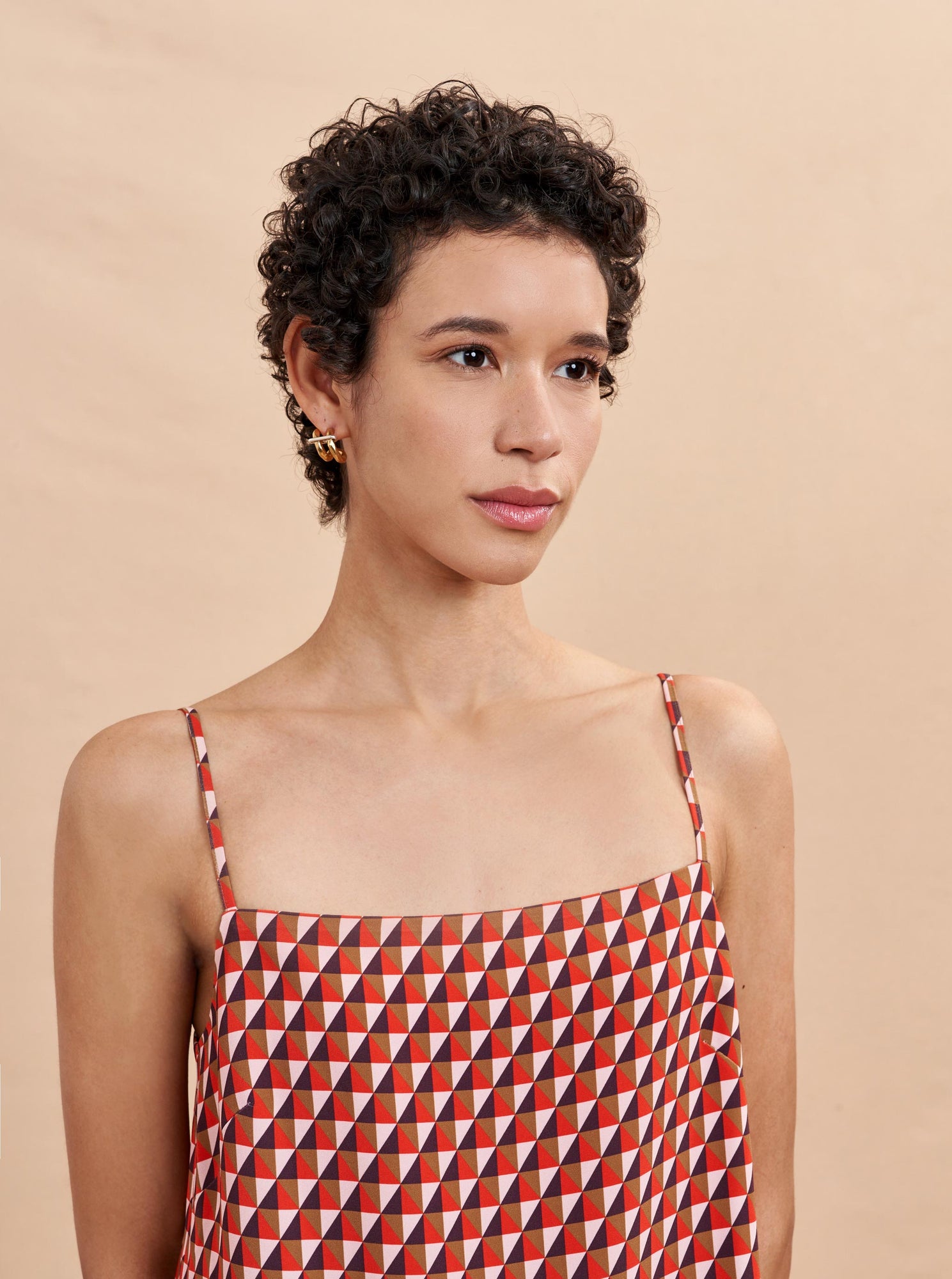 Elodie Mini Dress | Red x Multi