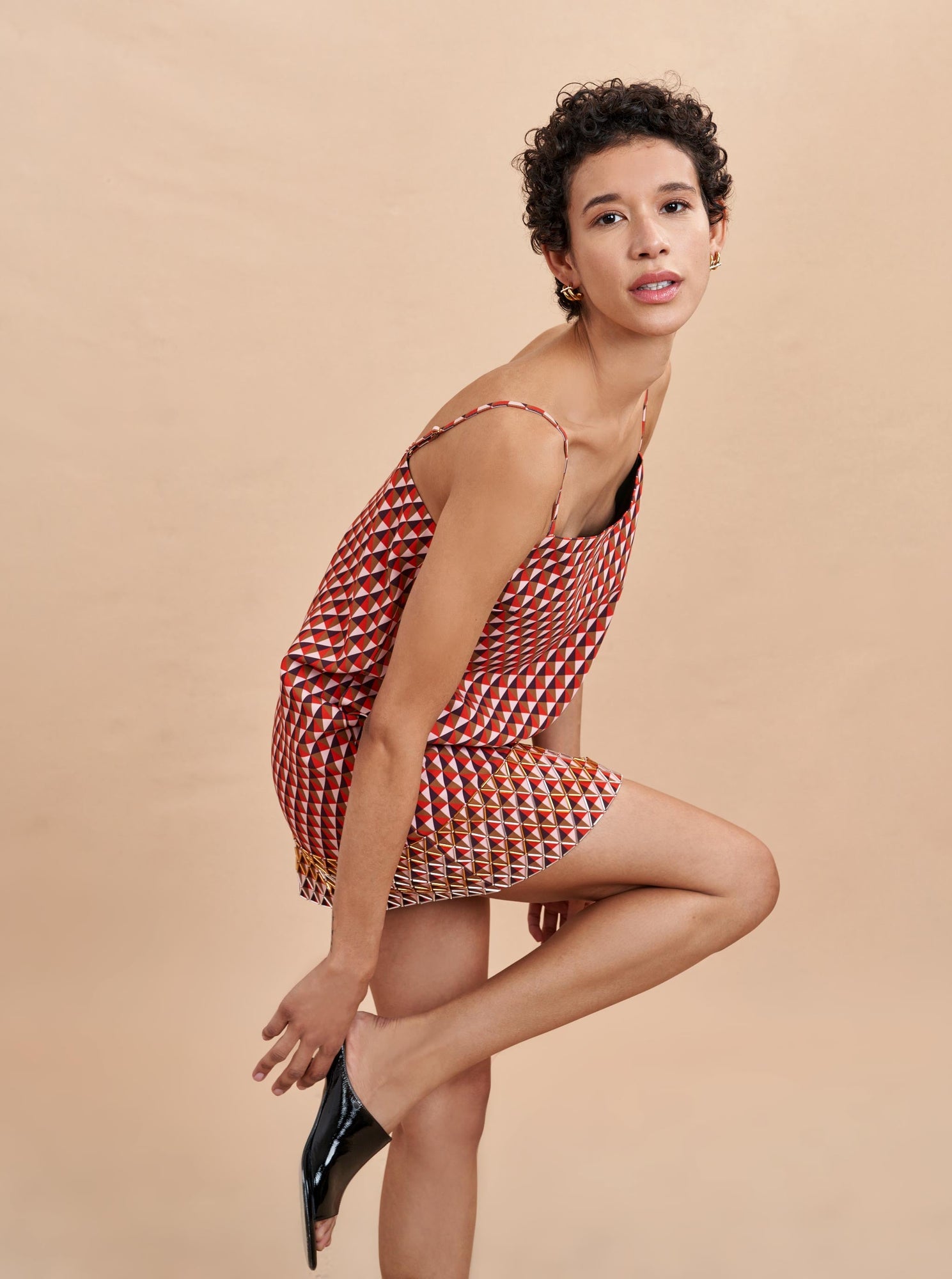 Elodie Mini Dress | Red x Multi