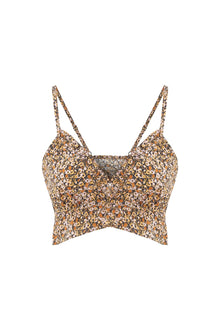 Cottage Blooms Silk Bralette | Multi