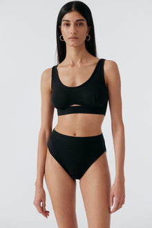Base Layer Soft Cut Out Bralette | Black