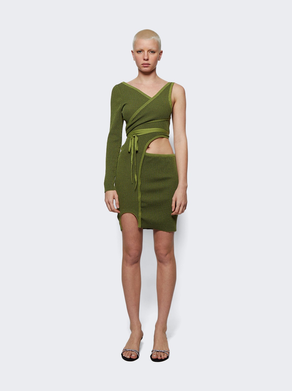 Women | Ester Manas | Short Asymmetric Wrap Knit | Forrest