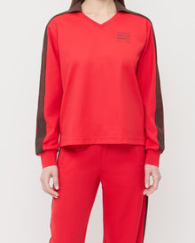 Emerson Soccer Jersey in red/brown jersey and Spencer Sweatpant in red/brown jersey.