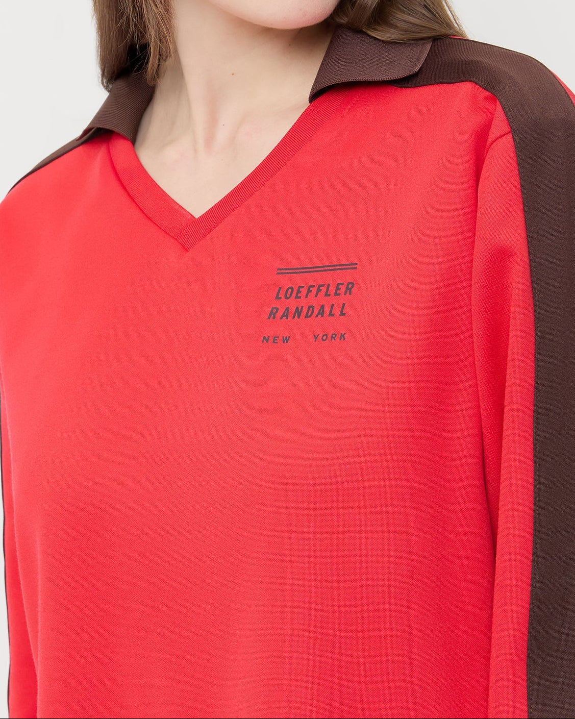 Emerson Soccer Jersey in red/brown jersey.