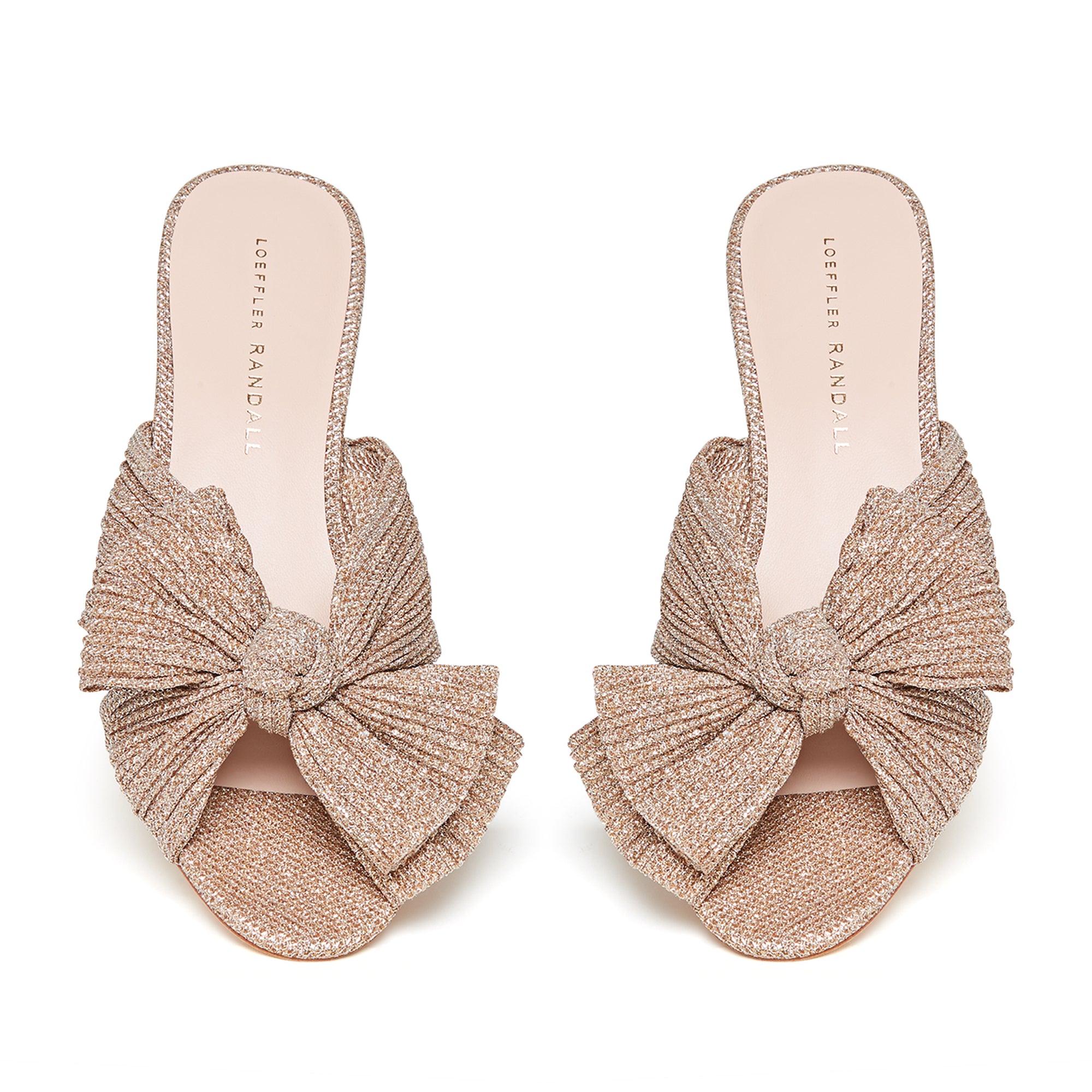 Emilia Pleated Knot Mule | Platinum Rose