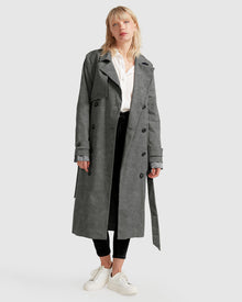 Women | Empirical City Trench Coat | Washed Black