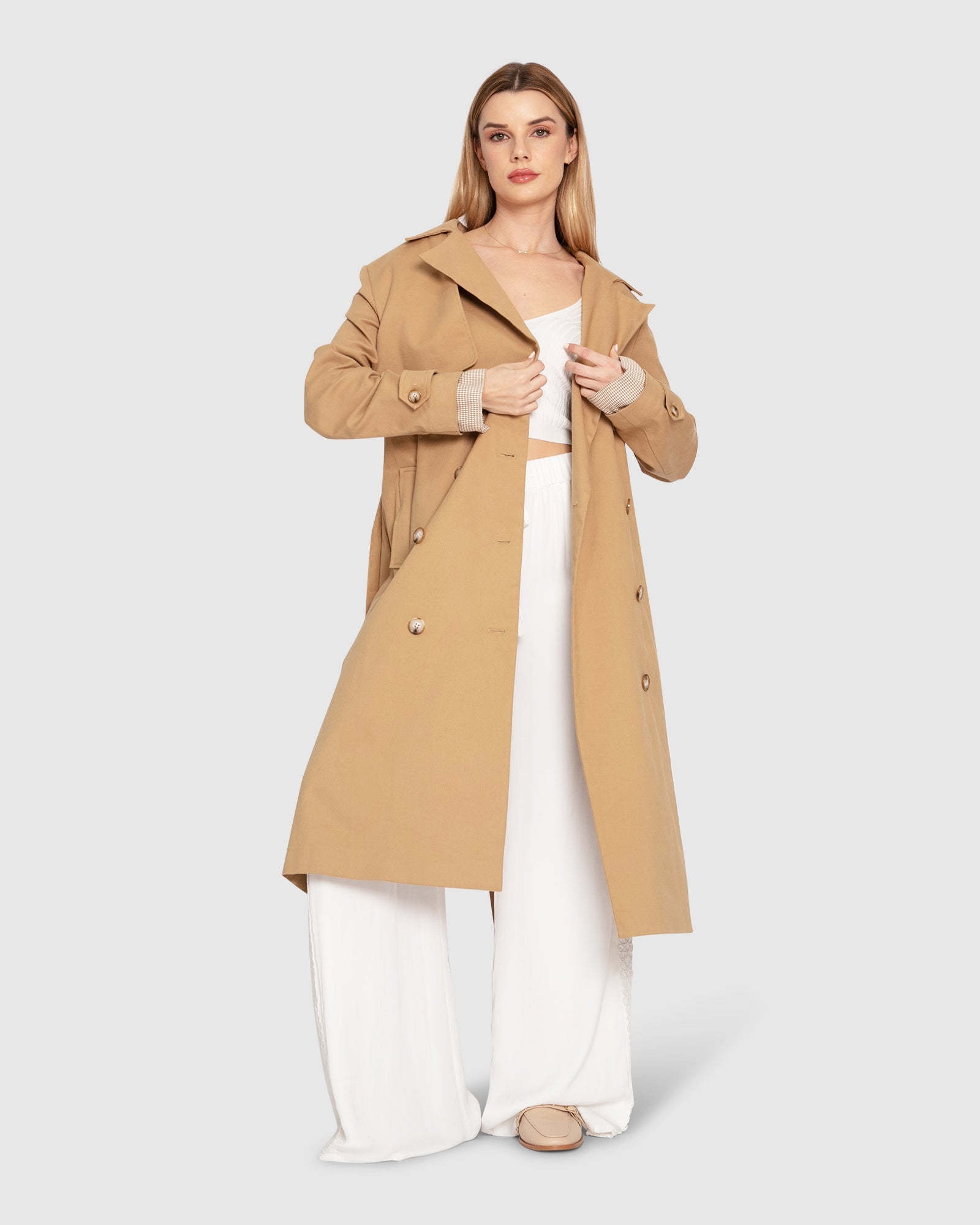 Women | Empirical Trench Coat | Khaki