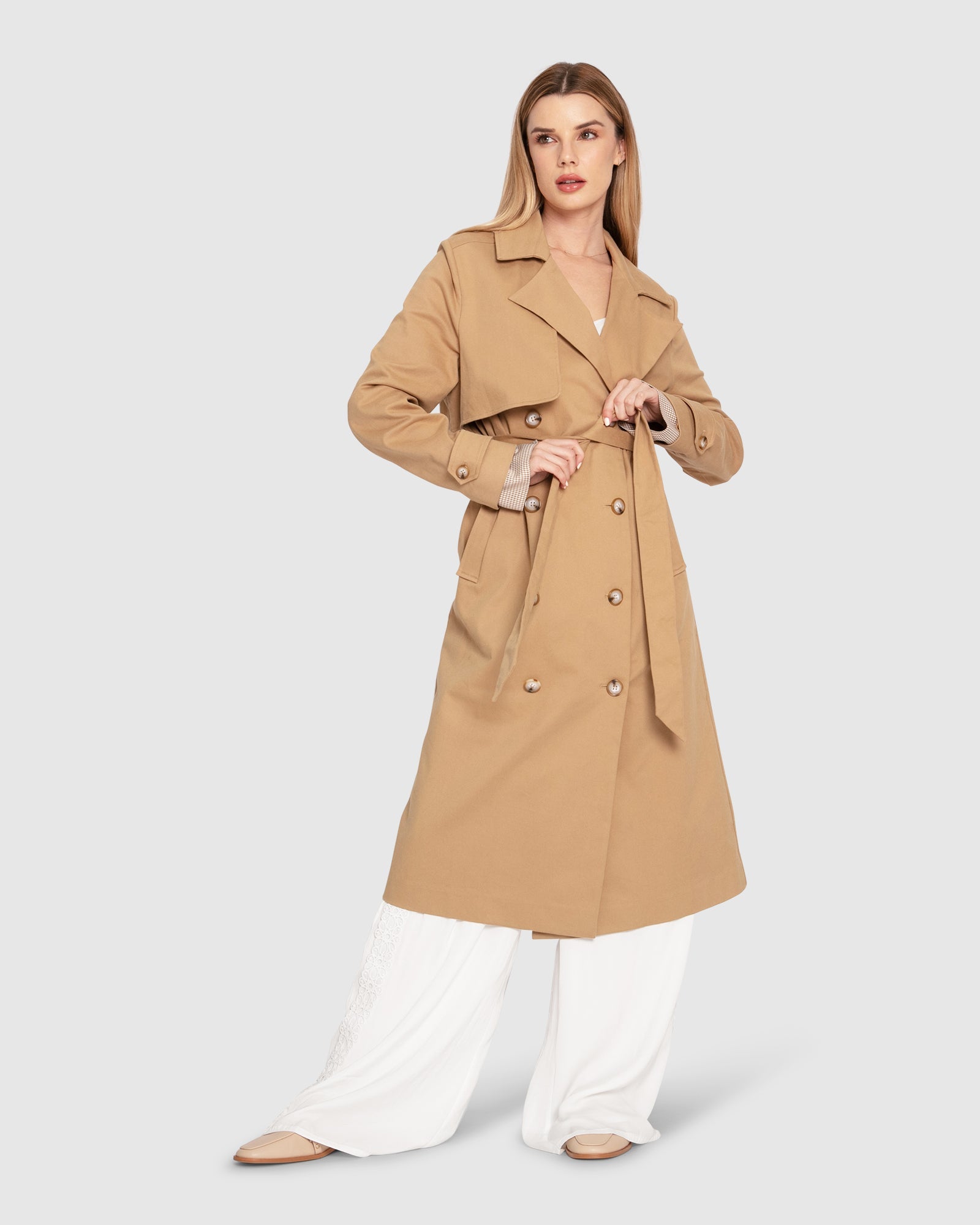 Women | Empirical Trench Coat | Khaki