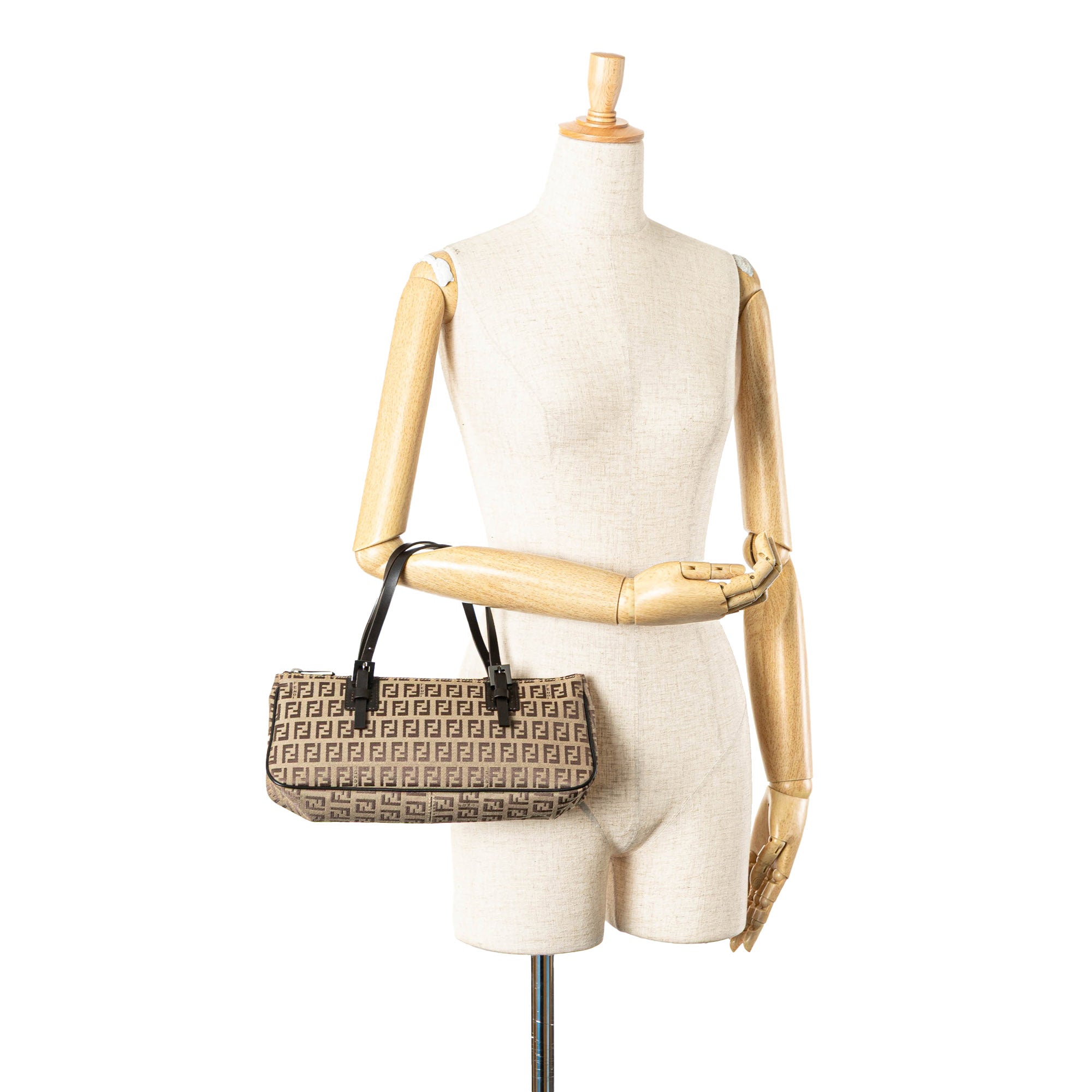 Fendi | Pre-Owned Zucchino Canvas Handbag | Brown/Beige