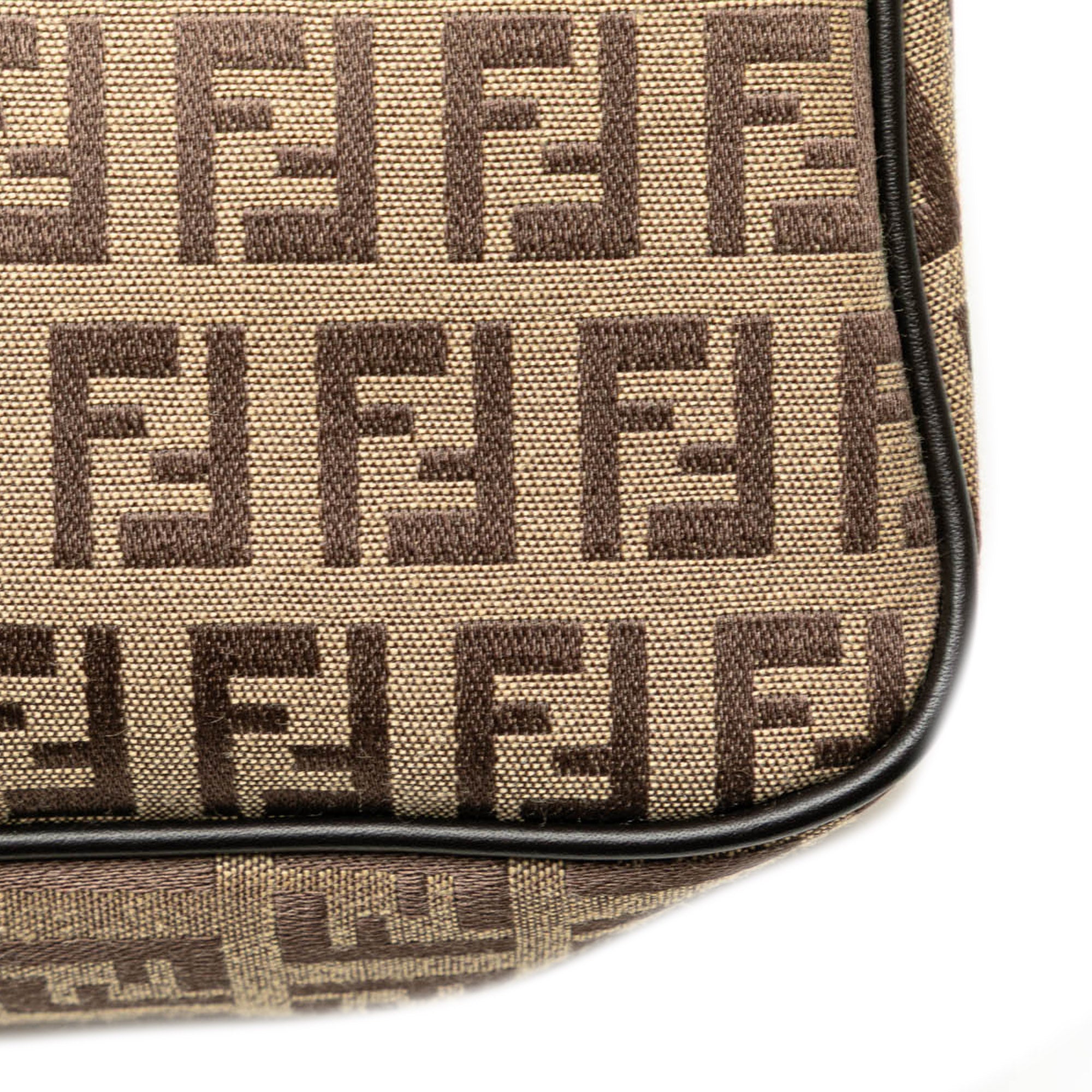 Fendi | Pre-Owned Zucchino Canvas Handbag | Brown/Beige