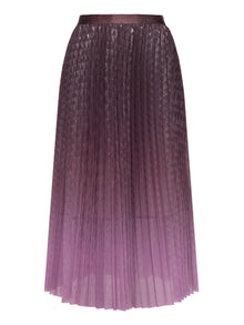 Pleated Midi Skirt | Purple