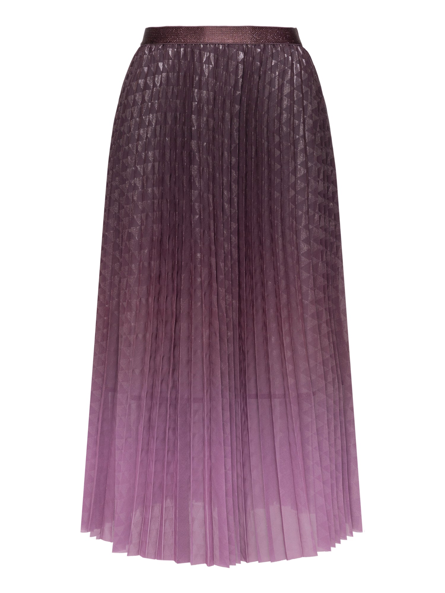 Pleated Midi Skirt | Purple