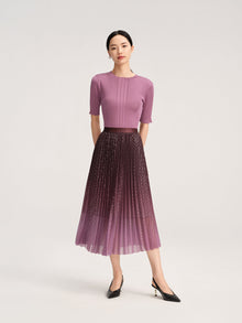 Silky Knitted Top | Purple