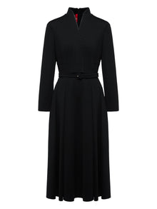 Wool Hepburn Maxi Dress | Black