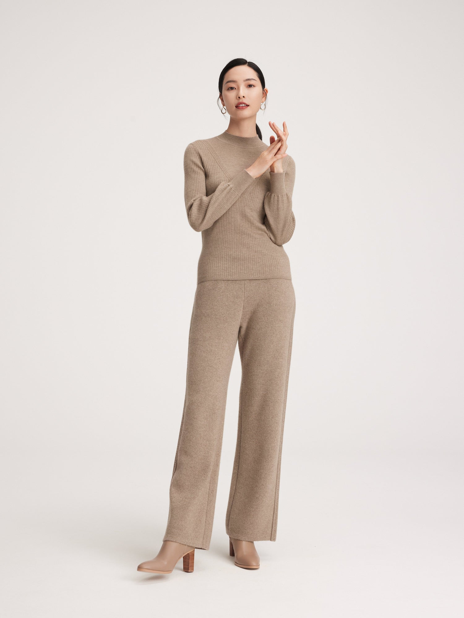 Cashmere Knit Top | Camel
