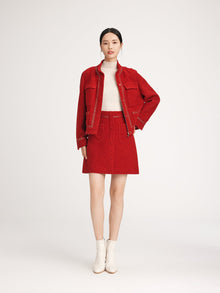 A-Line Midi Skirt | Claret