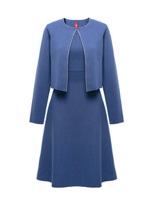 Wool Knit Dress | Blue