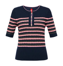 Striped Knit Top | Pink