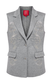 Suit Collar Lightweight Vest | Grey