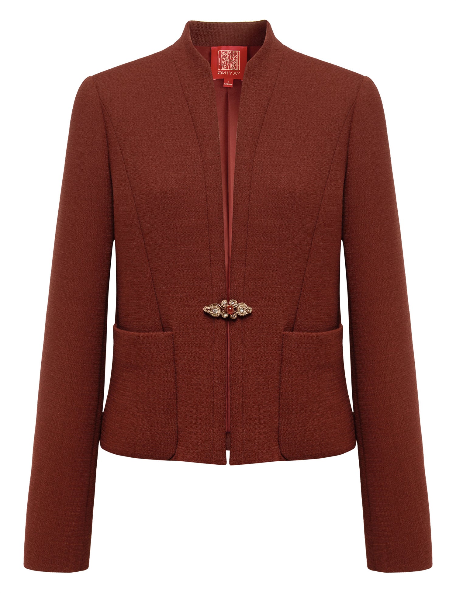 Wool Blazer | Wine Red