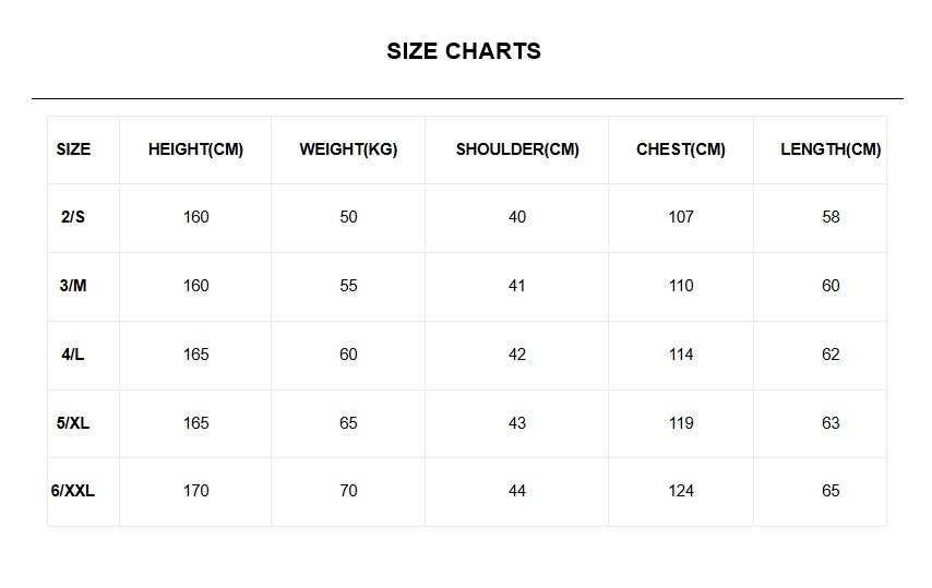 Product size guide