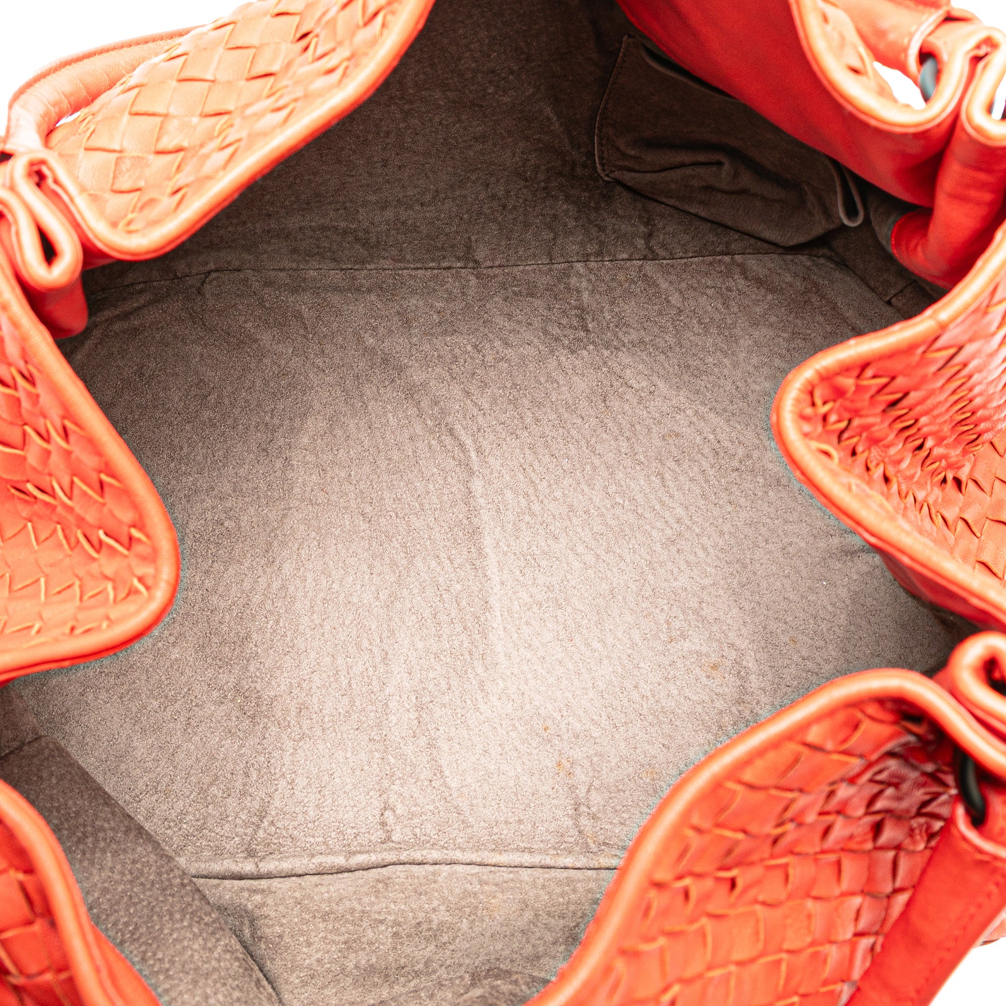 Bottega Veneta | Pre-Owned Nappa Intrecciato Parachute Tote | Red