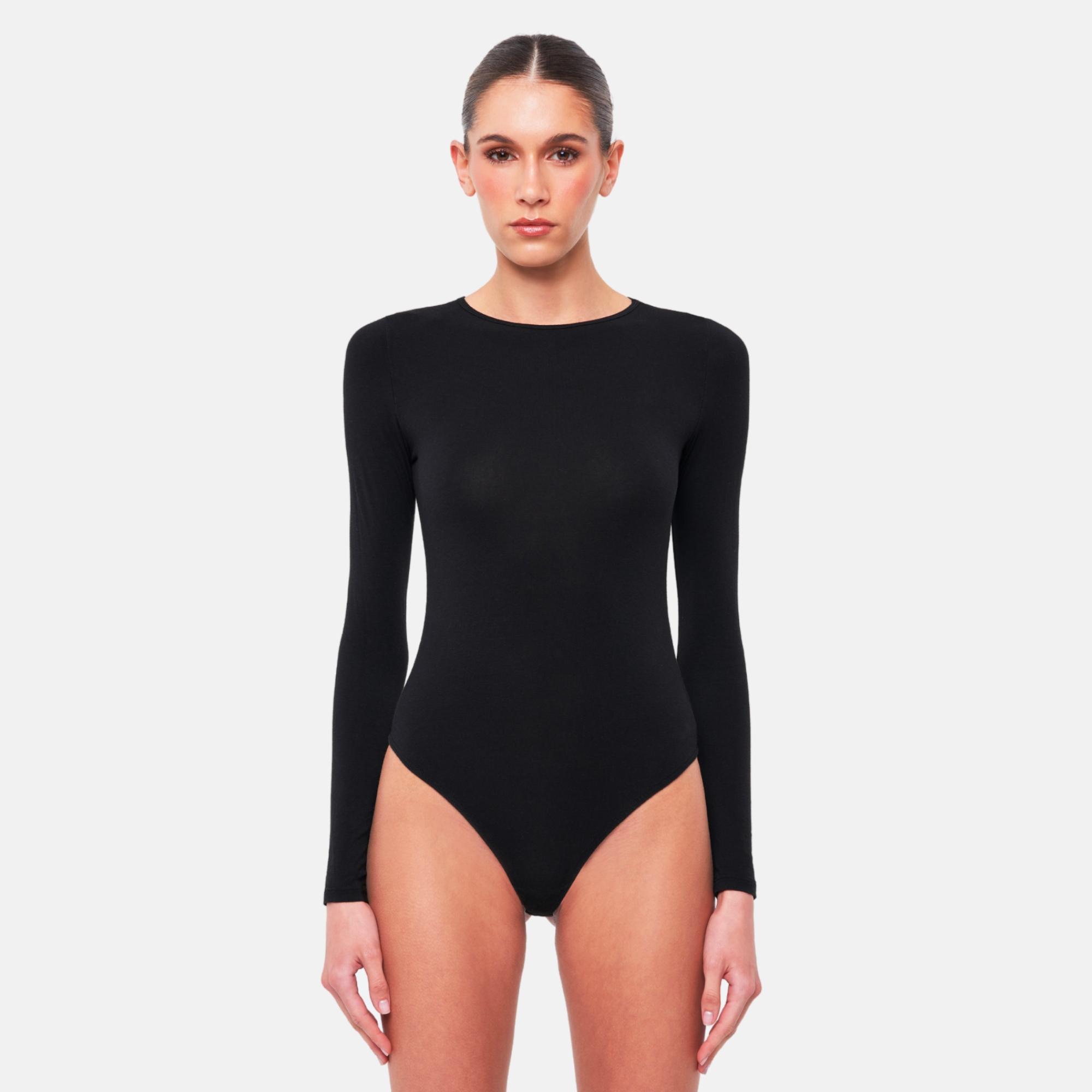 OW Collection Erla Bodysuit | Black Caviar