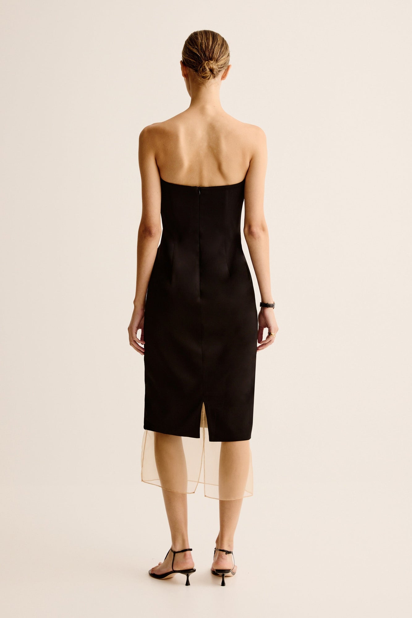 Issia Dress | Black/Nude