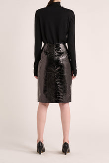 Nix Leather Skirt | Black