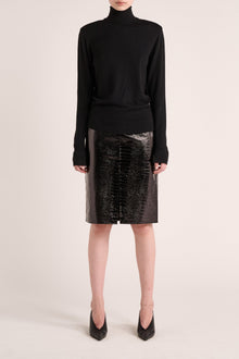 Nix Leather Skirt | Black