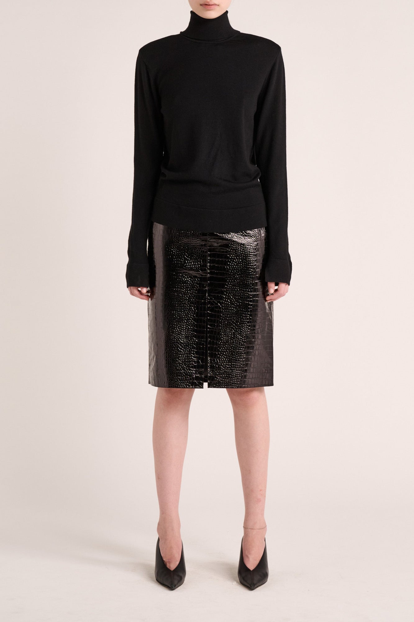 Nix Leather Skirt | Black