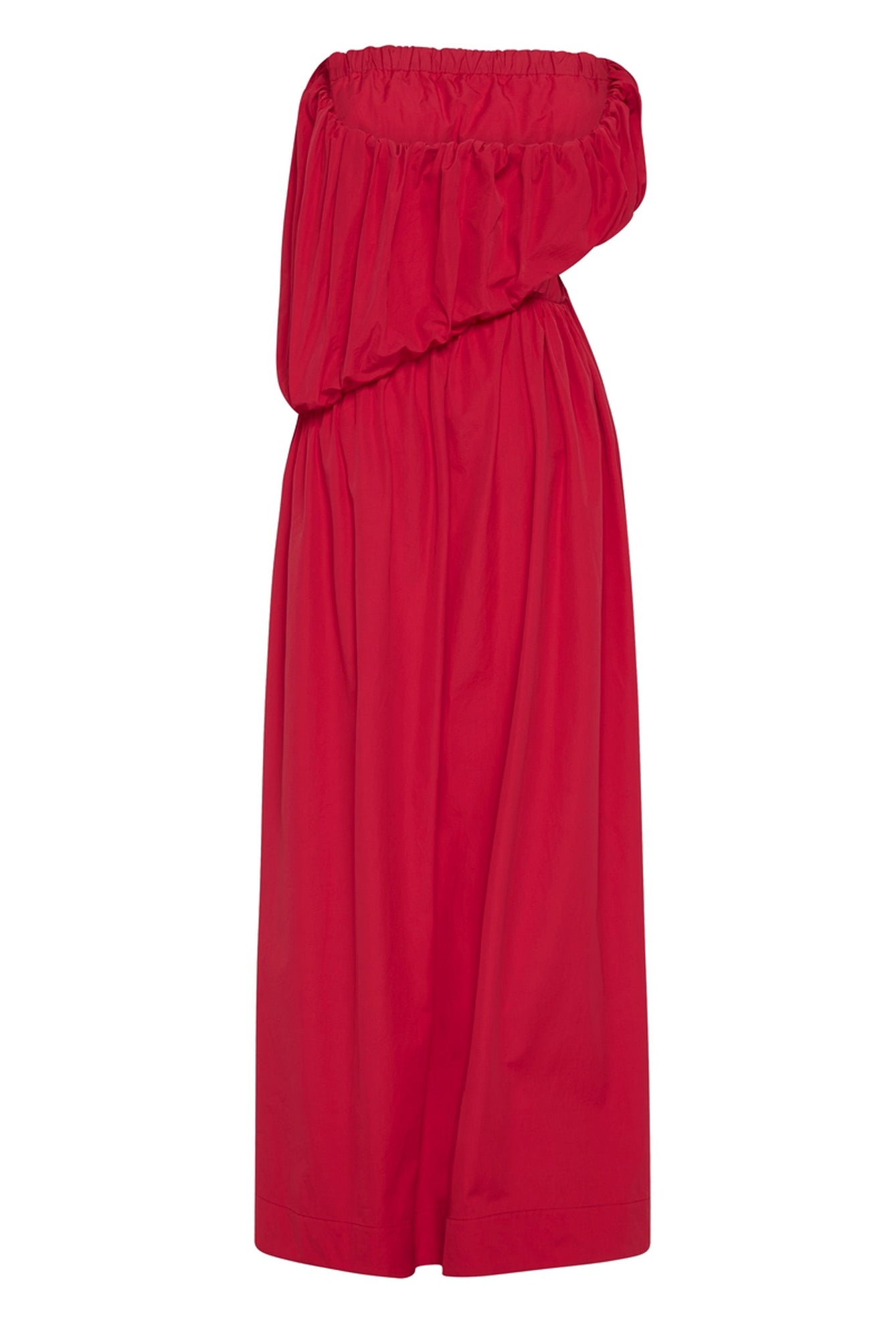 Strapless Cotton Dress with Cut Out | Ruby
