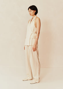 Twills Tailored Vest | Crema