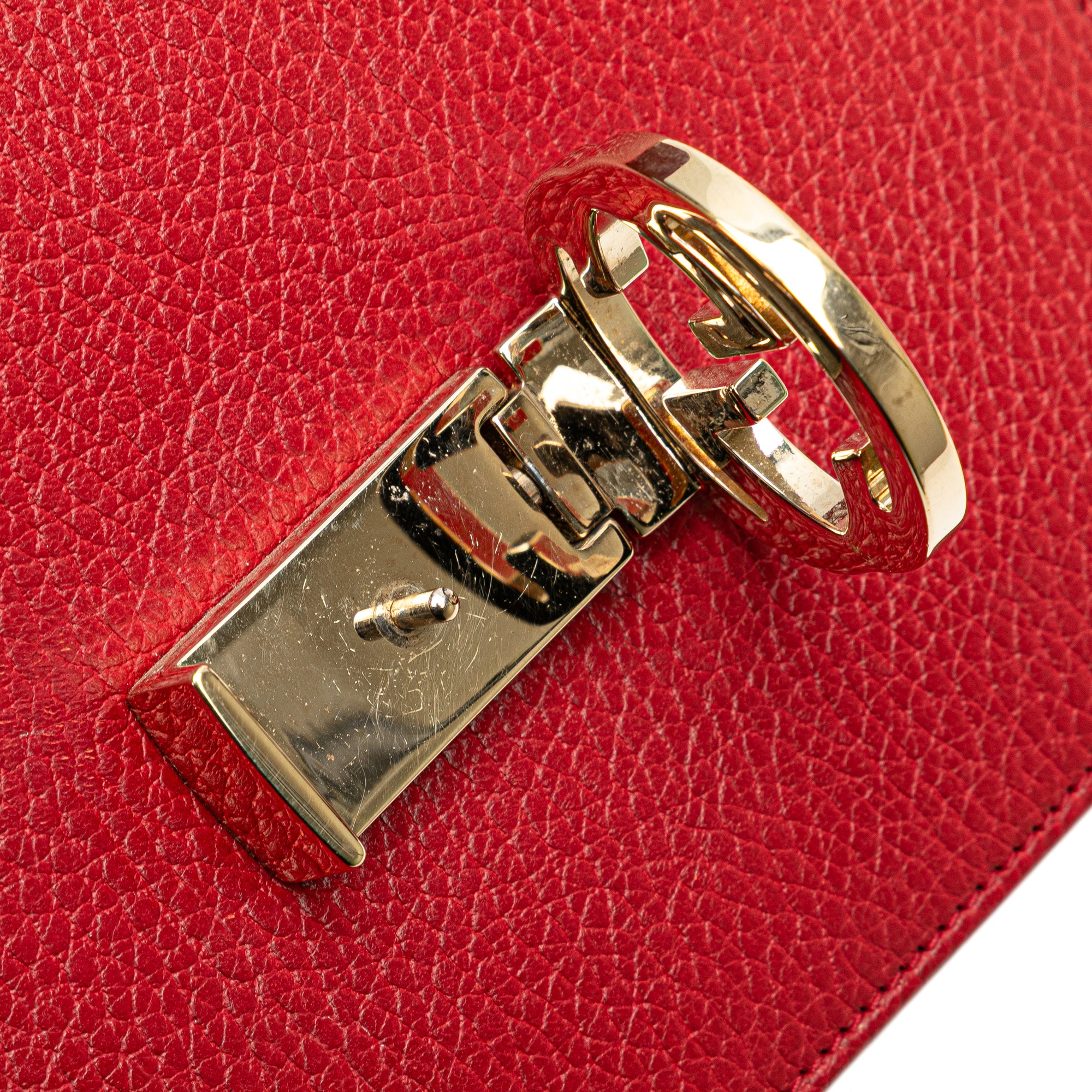 Gucci | Pre-Owned Small Dollar Calfskin Interlocking G Crossbody | Red