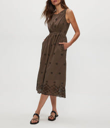 Faith Eyelet Midi Dress | Kalamata