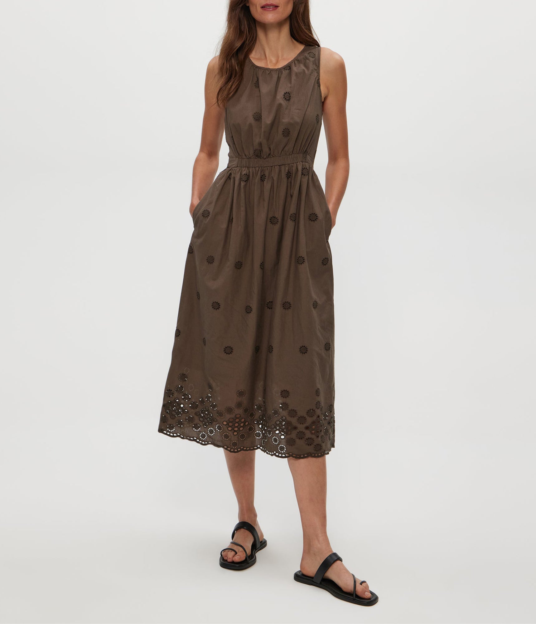 Faith Eyelet Midi Dress | Kalamata