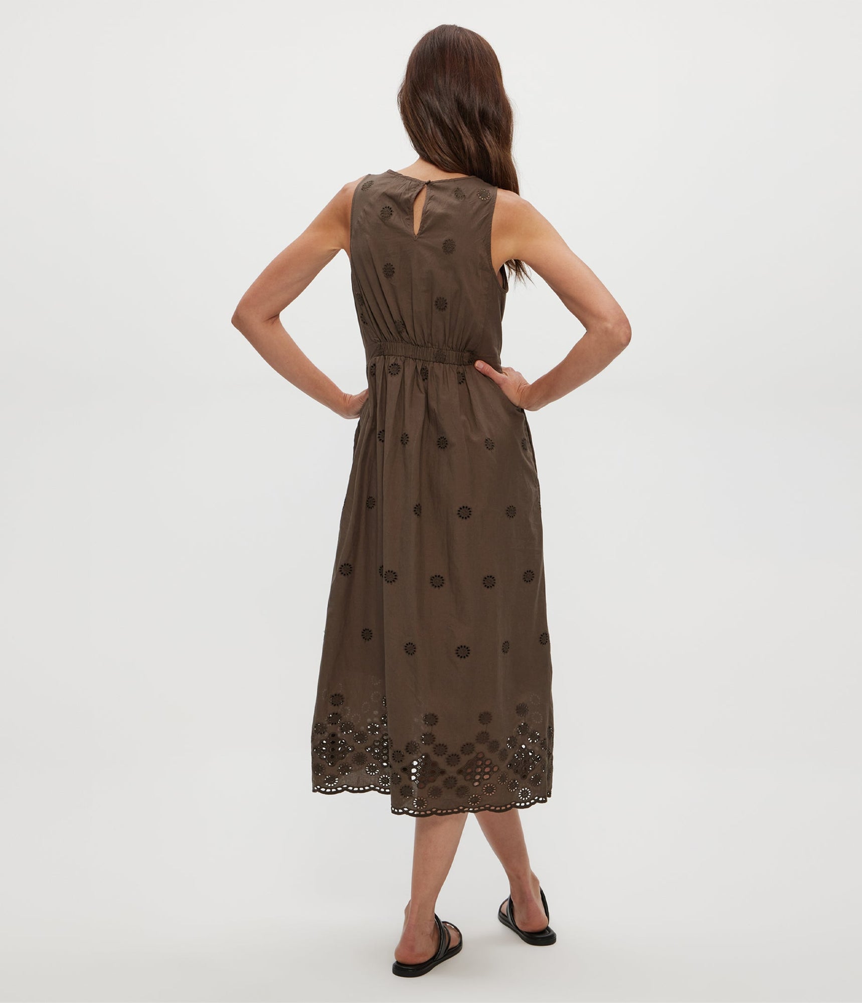 Faith Eyelet Midi Dress | Kalamata
