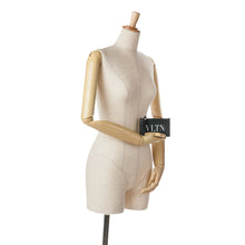 Valentino | Pre-Owned Leather VLTN Zip Card Holder | Black