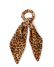Evie Elegant Bow Scrunchie | Leopard