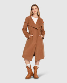 Women | Envy Me Wool Blend Zipped Coat | Camel
