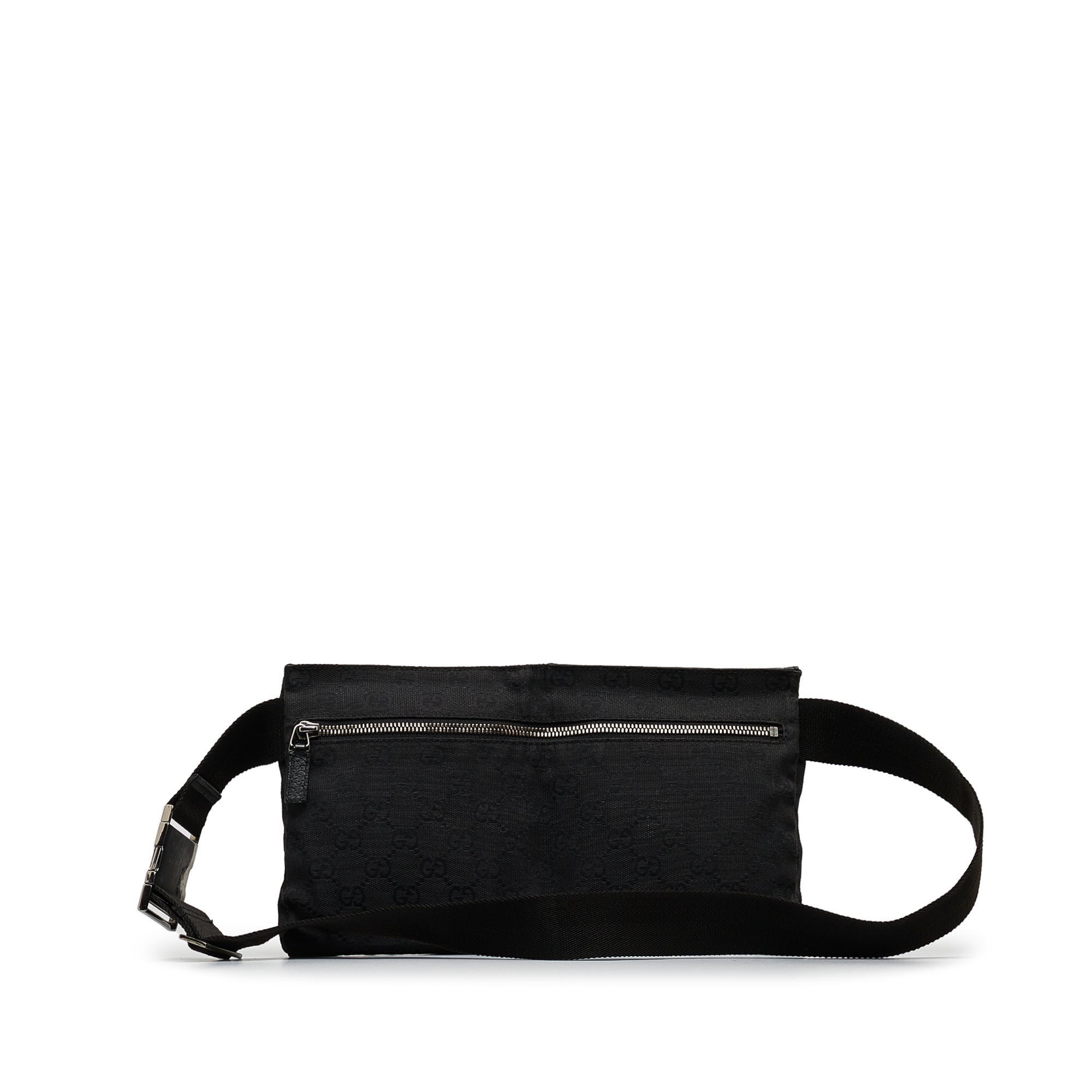 Gucci Pre-Owned GG Canvas Double Pocket Belt Bag | Women | Black