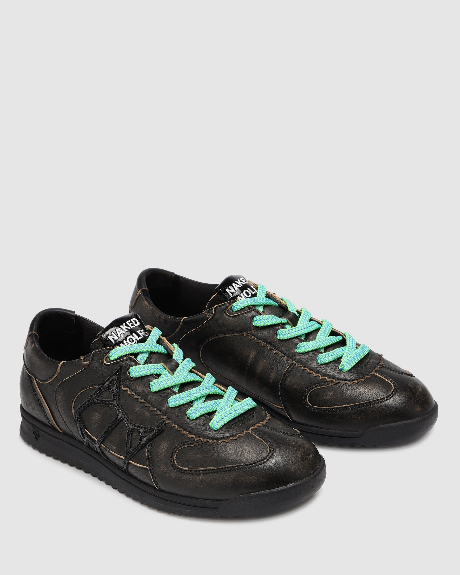 Womens | Exposuree Rub Off Alcohol Leather Sneaker | Black