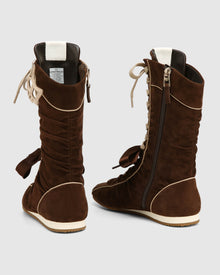 Womens | Extreme Scrunch Suede Sneaker | Brown