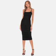 OW Collection EZRA Midi Dress Account 002 - Black Caviar